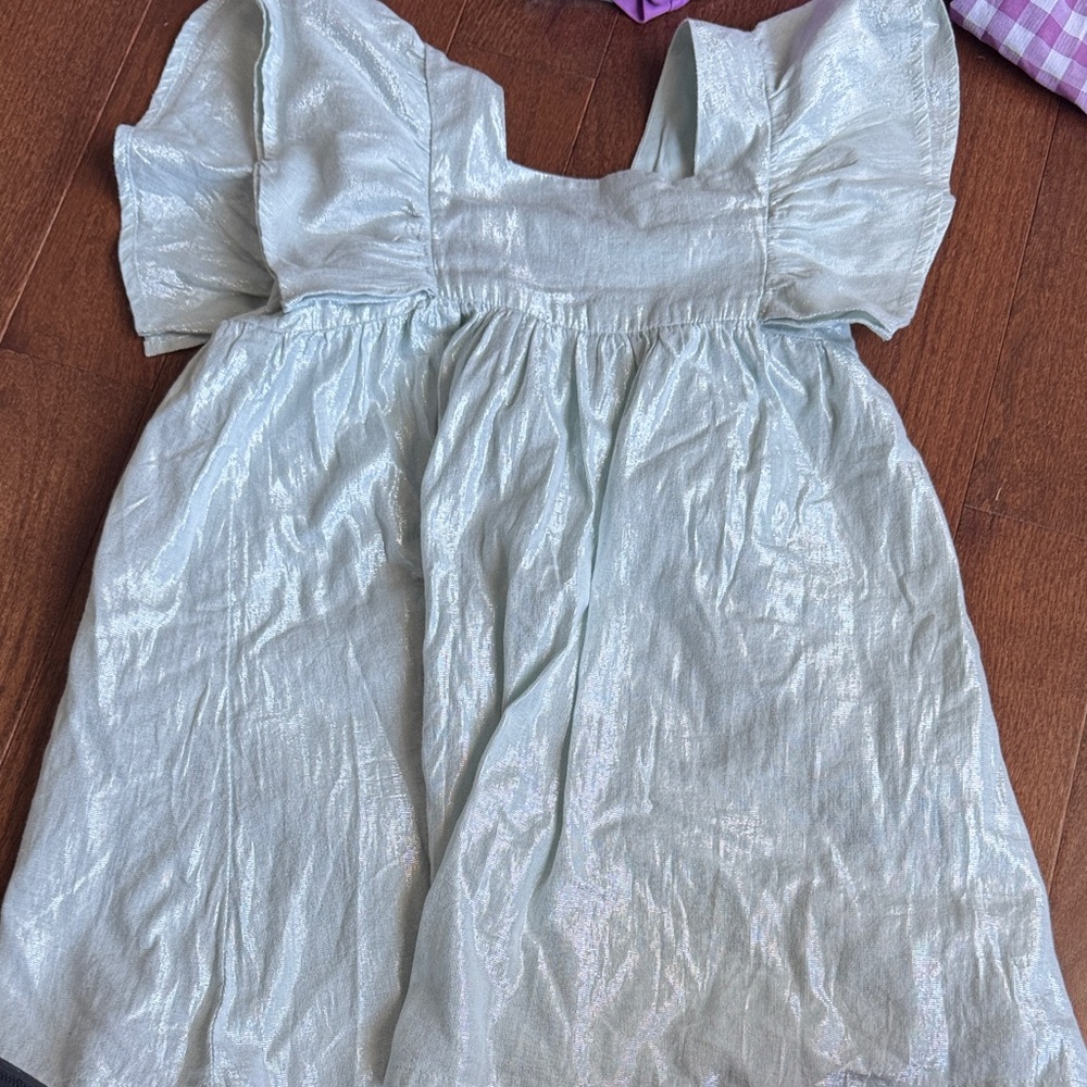 Next Shimmering Silver Kids Dress